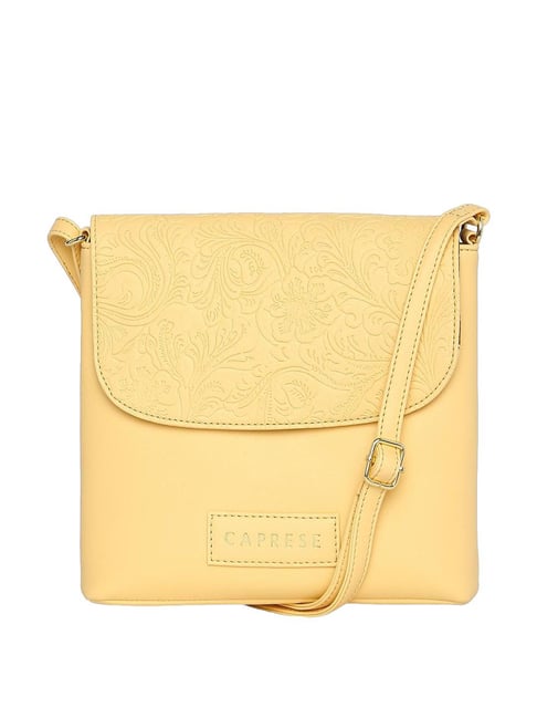 Caprese yellow sling bag hotsell