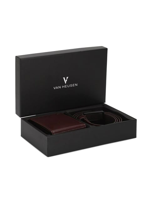 Van Heusen Brown Leather Formal Belt for Men-image-14