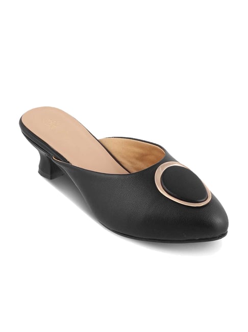 Tresmode Women's Black Mule Shoes