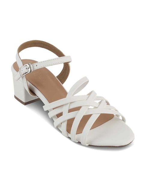 Tresmode Heel Sandals With Straps Tresmode Women's White Ankle