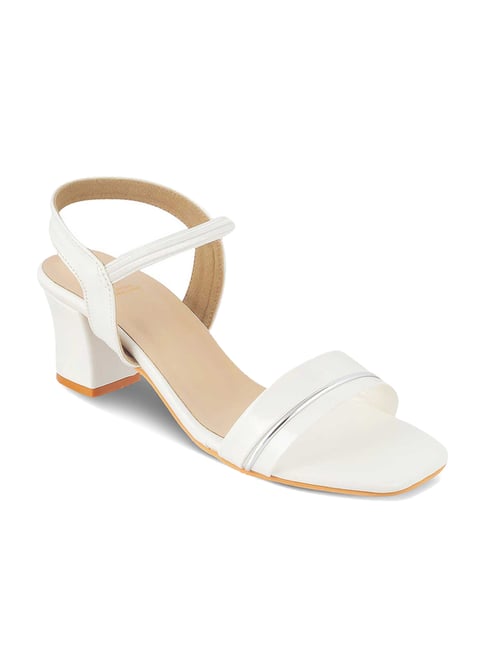 Tresmode Women's White Ankle Strap Sandals
