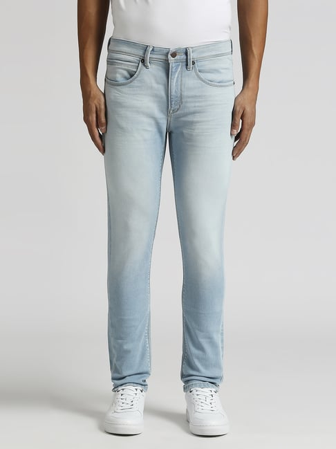 Pepe Jeans Light Indigo Blue Cotton Skinny Jeans-image-45