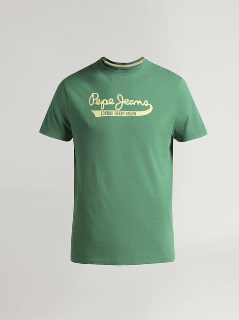 Pepe Clothes Pepe Jeans T Shirt Homme Pepe Jeans Jungle Green Slim