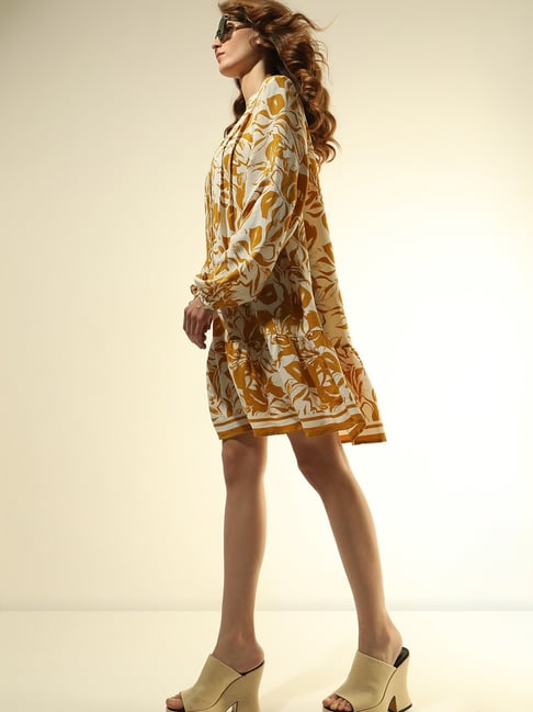 Vero Moda Yellow & White Printed Shirt Dress-picture-35
