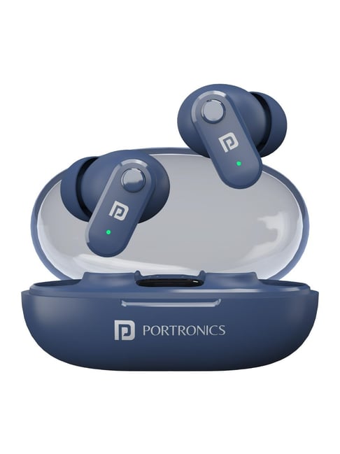 Portronics Harmonics Twins S16 In Ear TWS Earbuds with 24 Hrs Playtime (Blue, True Wireless)