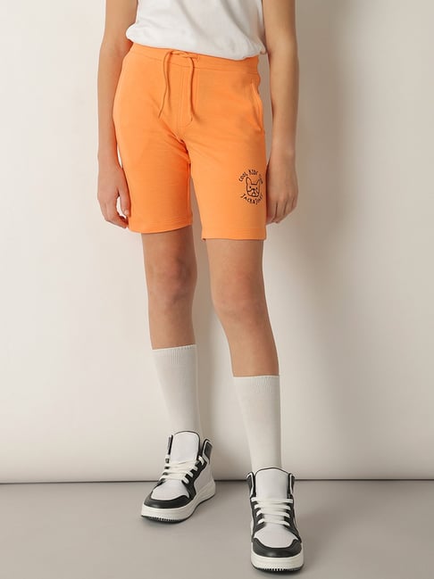 Jack & Jones Junior Orange Solid Shorts-picture-20