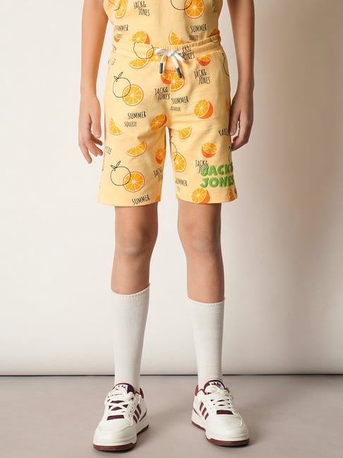 Jack & Jones Junior Orange Printed Shorts-picture-32