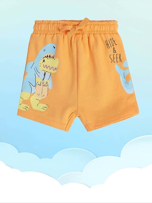 MINIKLUB Kids Orange Printed Shorts
