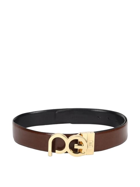 Peter England Red Canvas Solid Waist Belt for Men