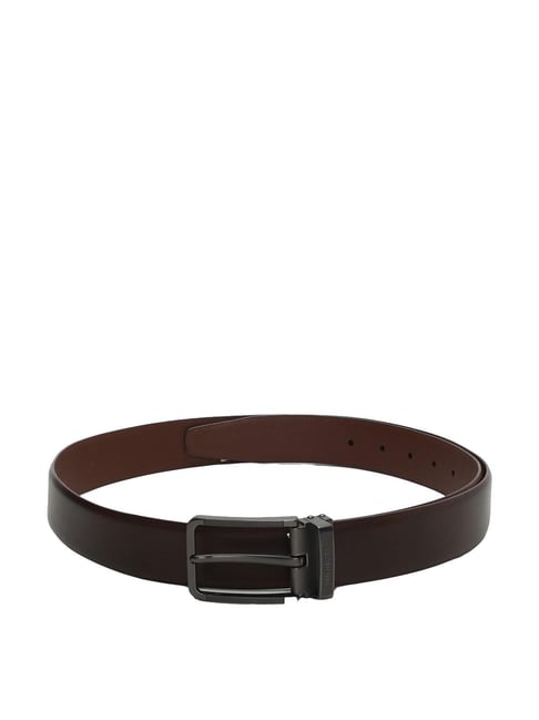 Van Heusen Brown Leather Solid Reversible Belt for Men
