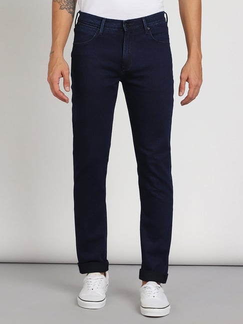 Lee Bruce Dark Indigo Skinny Fit Lightly Washed Jeans-picture-21