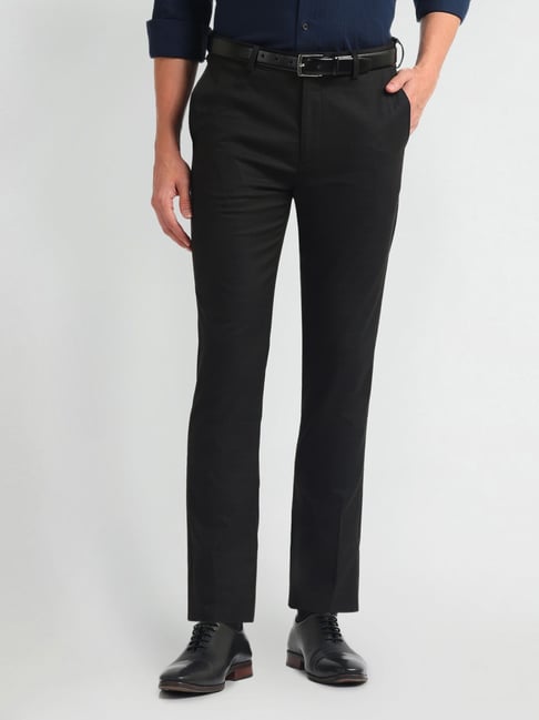 arrow new york Arrow Newyork Brown Slim Fit Checks Trousers-picture-33