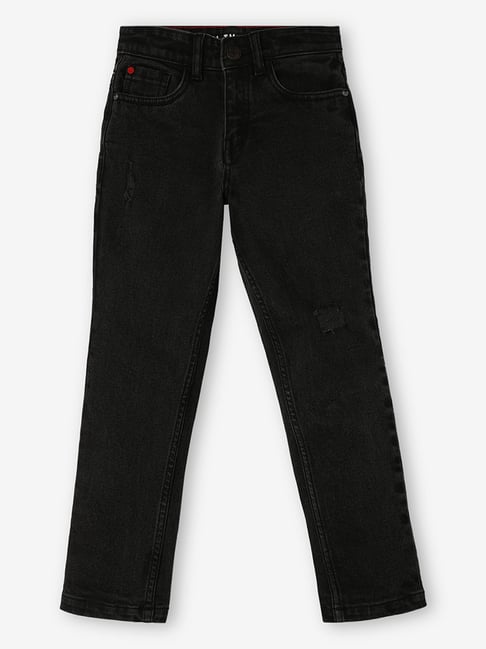Ed-a-Mamma Kids Black Solid Jeans