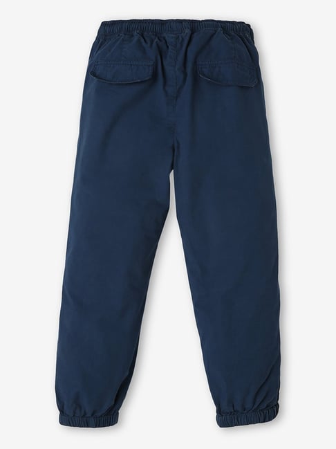 Buy Ed-a-Mamma Kids Navy Solid Joggers for Boys Clothing Online