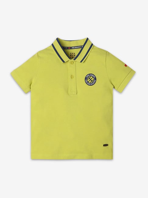 Ed-a-Mamma Kids Green Solid Polo T-Shirt-picture-46