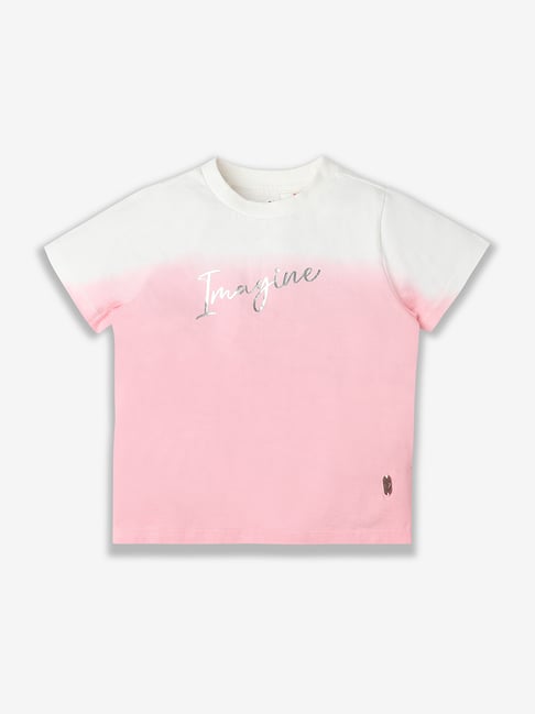 Ed-a-Mamma Kids Pink & White Printed T-Shirt-picture-26