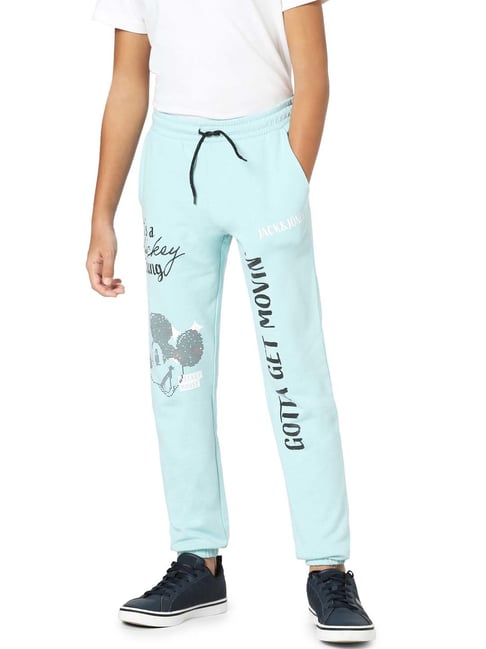 Jack & Jones Junior Blue Cotton Printed Joggers-picture-36