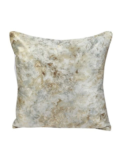 Buy MFD HOME Furnishing Grey Gold Velvet Cushion Cover Set of