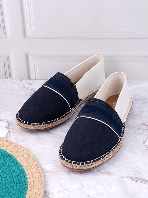 Styli Men's Navy Espadrille Shoes