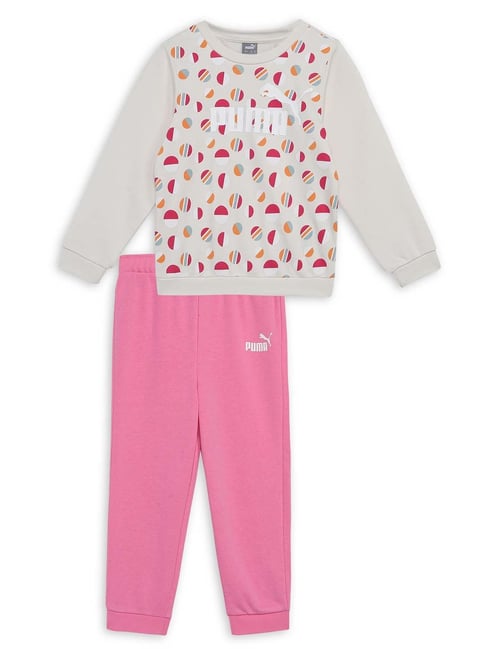 Buy Puma Kids White Cotton Printed Sweatshirt Set for Boys
