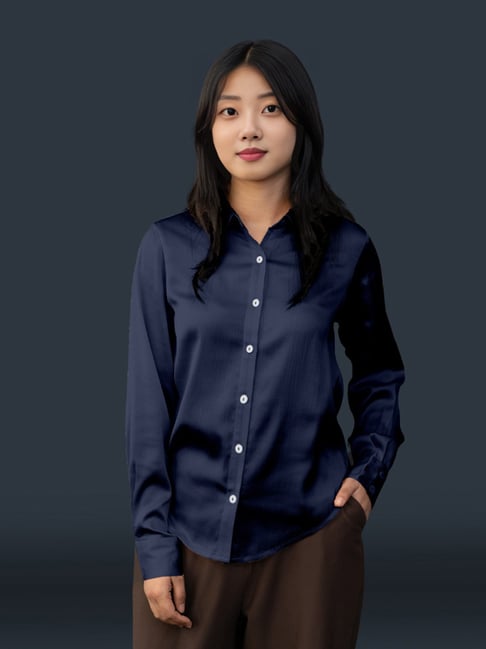 Zink London Navy Regular Fit Shirt-picture-20