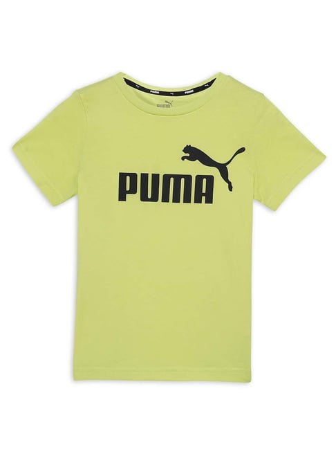 Buy Puma Kids ESS Green Cotton Logo T-Shirt for Boys Clothing Online @ Tata  CLiQ