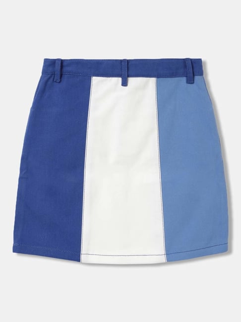 Nnnow Skirt Calvin Klein Colorblock Jeans Elle Kids Blue White