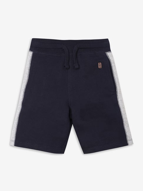 Ed-a-Mamma Kids Navy Textured Shorts