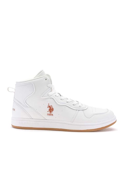 U.S. Polo Assn. Men's ROWAN 2.0 Off White Ankle High Sneakers