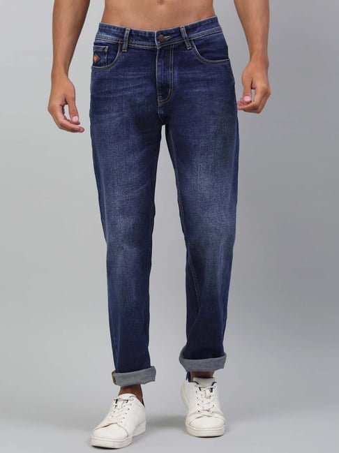 Louis Stitch Cobalt Faded Blue Comfort Fit Jeans-picture-14