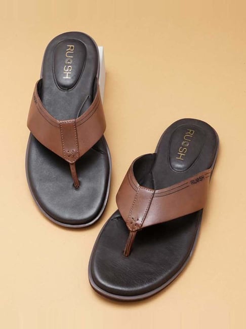 Buy Ruosh Men s The Aero Tan Thong Sandals for Men at Best Price Tata CLiQ