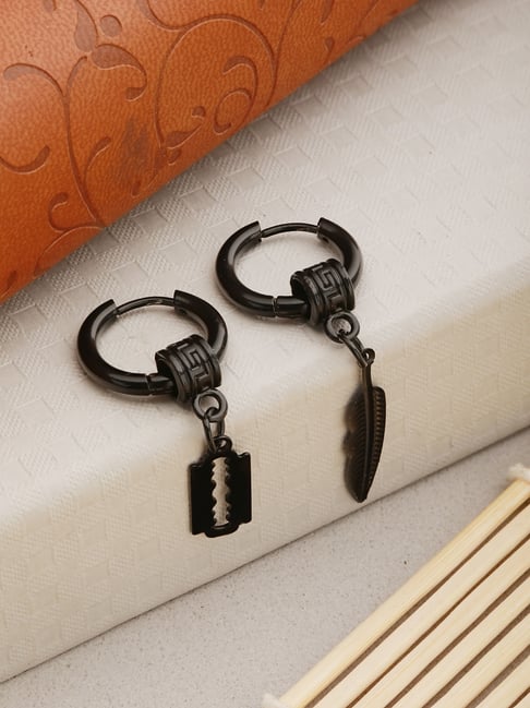 Aatmana Mismatch Earrings for Men - Pack of 2