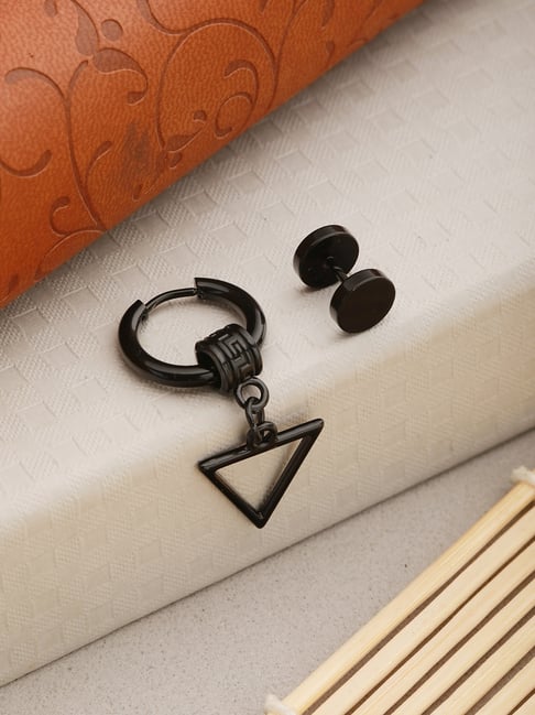 Aatmana Stud & Hoop Earrings for Men - Pack of 2