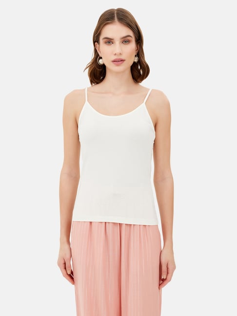 Kazo White Cotton Camisole-picture-26