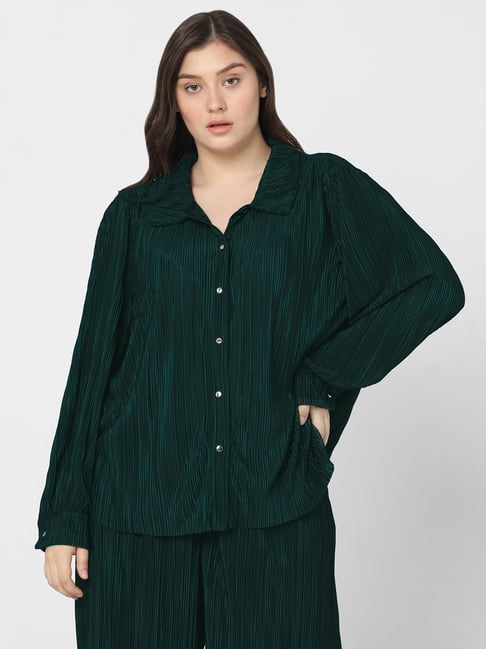 Vero Moda Curve Green Textured Shirt-picture-42