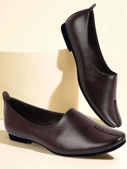 Fausto Men's Dark Brown Casual Juttis-picture-20