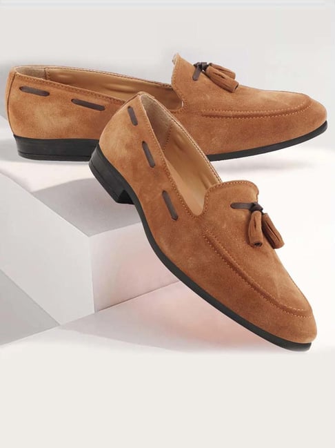 Fausto Men's Tan Boat Shoes