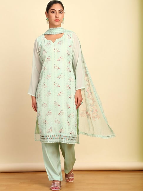 sachin and babi light blue dress Mexican Dress Collection