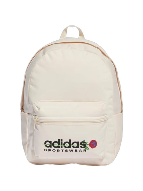 Adidas W FLOWER BPK White Solid Backpacks