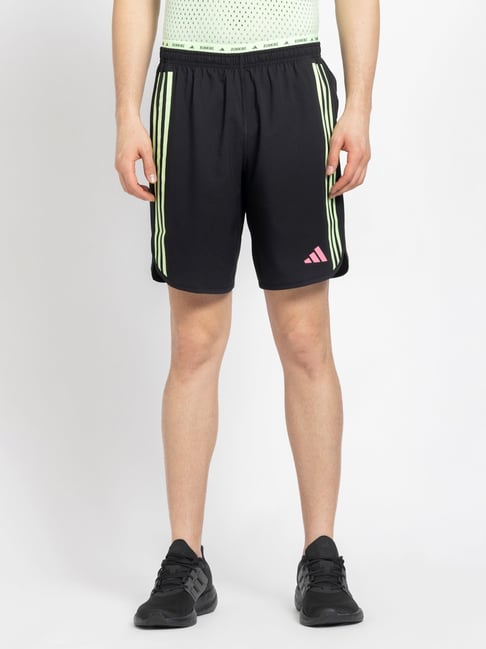 Adidas Black Regular Fit Striped Sports Shorts-picture-19