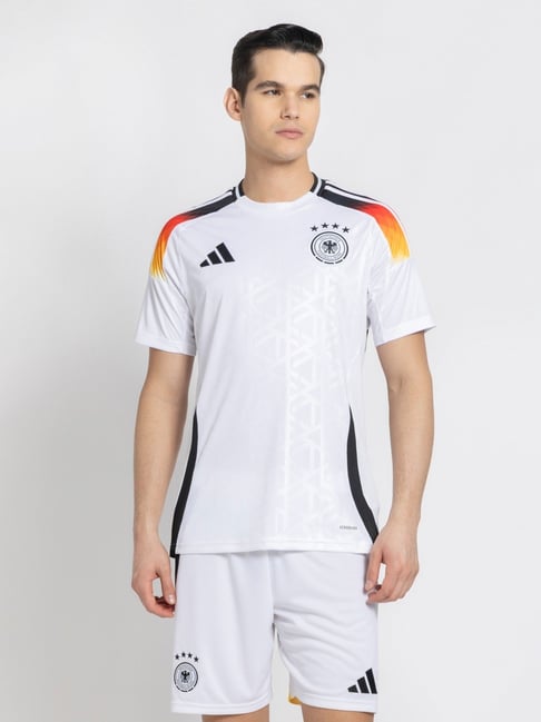 Buy Adidas White Slim Fit Printed Jersey for Mens Online Tata CLiQ