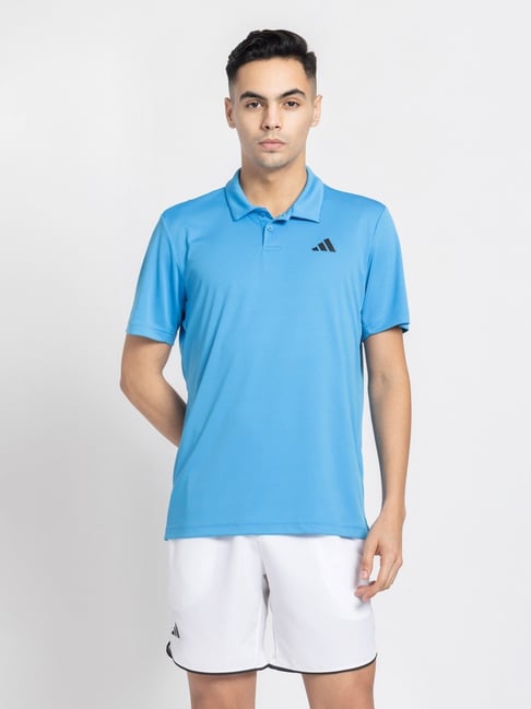 Buy Adidas Blue Regular Fit Sports Polo for Mens Online Tata CLiQ