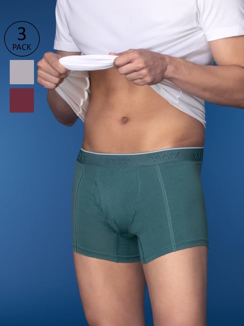 XYXX Multicolored Cotton Regular Fit Trunks - Pack Of 3-picture-48