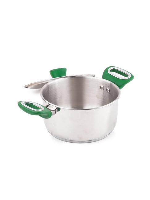 The Indus Valley Silver Stainless Steel Casserole with Bakelite Handle (1.5L)-picture-16