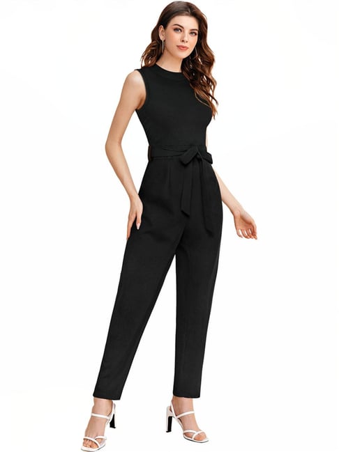 Odette Black Full Length Jumpsuit