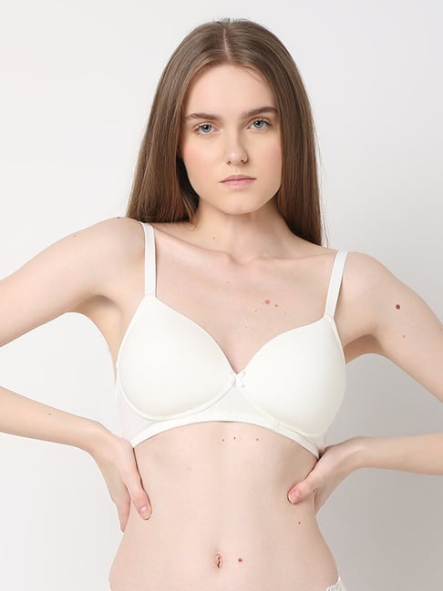 Vero Moda Intimates Off White Non-Wired Full Coverage Bra-picture-33