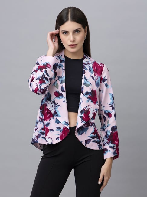PURYS Pink Floral Print Shrug-picture-13