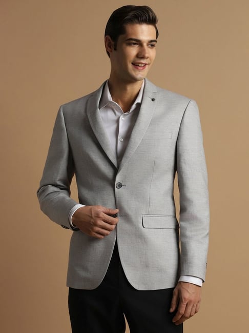 Casual Blazer Jacket Athletic Fit Sport Coat Blazer Jacket Grey