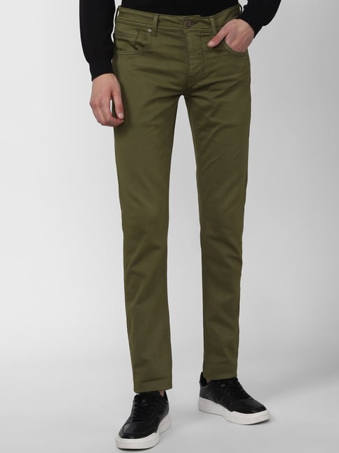 Peter England Green Cotton Slim Fit Jeans-picture-34