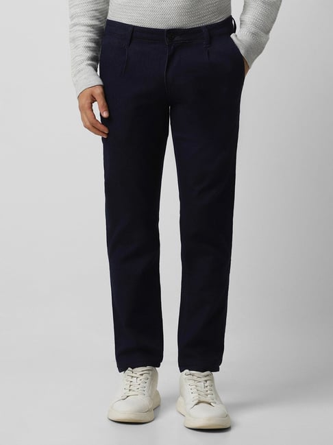 Van Heusen Navy Cotton Slim Fit Jeans-picture-36